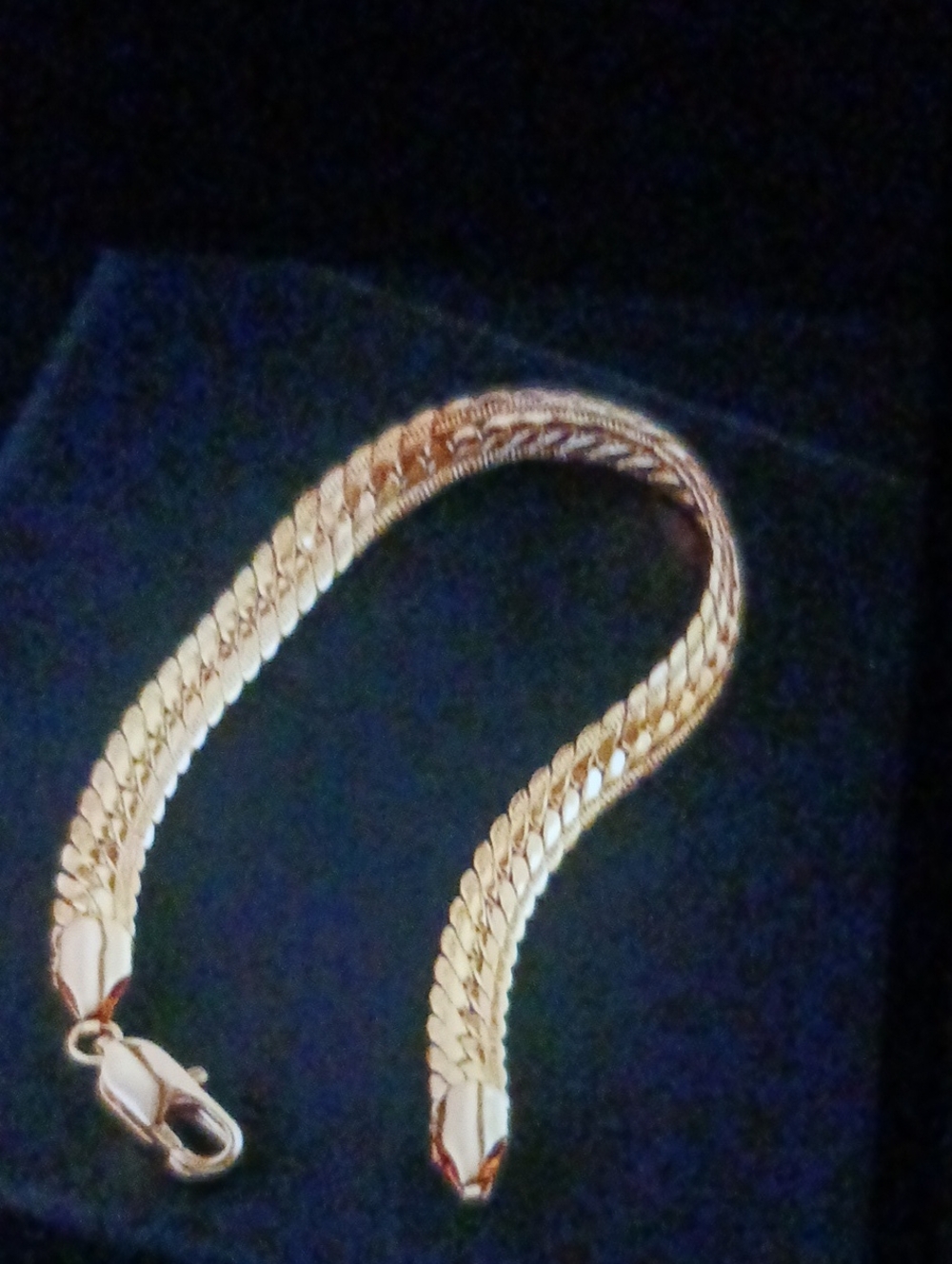 Gold-Tone Herringbone Chain Necklace Gold   Plated Bracelet